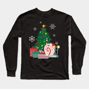 Gary Around The Christmas Tree Spongebob Long Sleeve T-Shirt